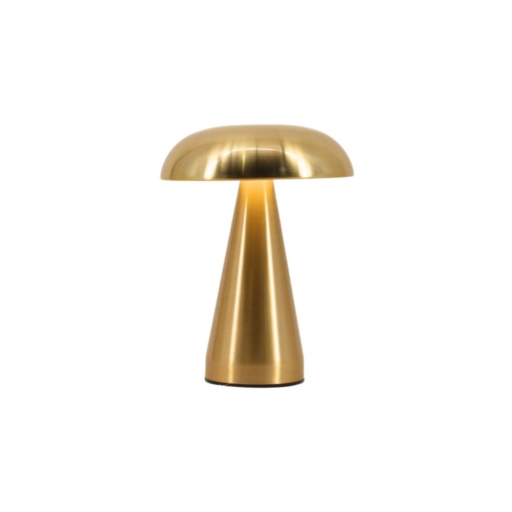 Lampe champignon usb tactile doré 20cm