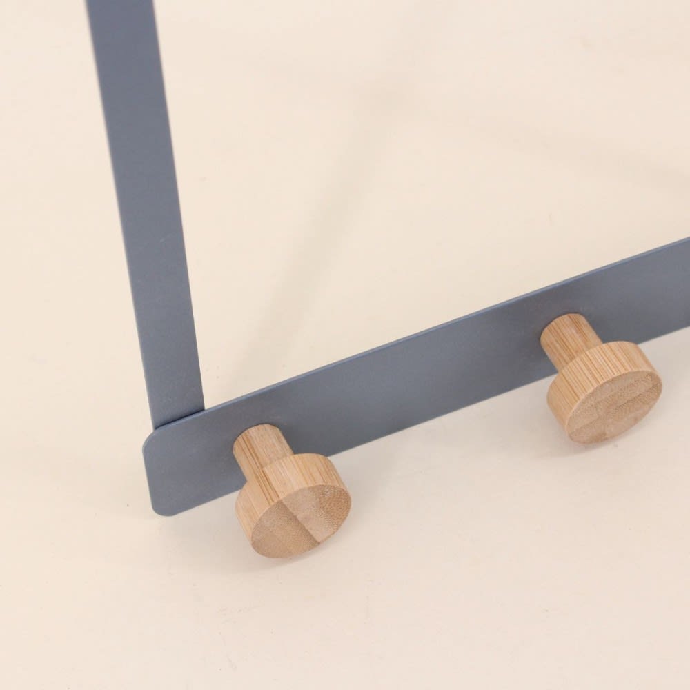 Patère de porte 3 têtes en fer gris 25cm — vue 4