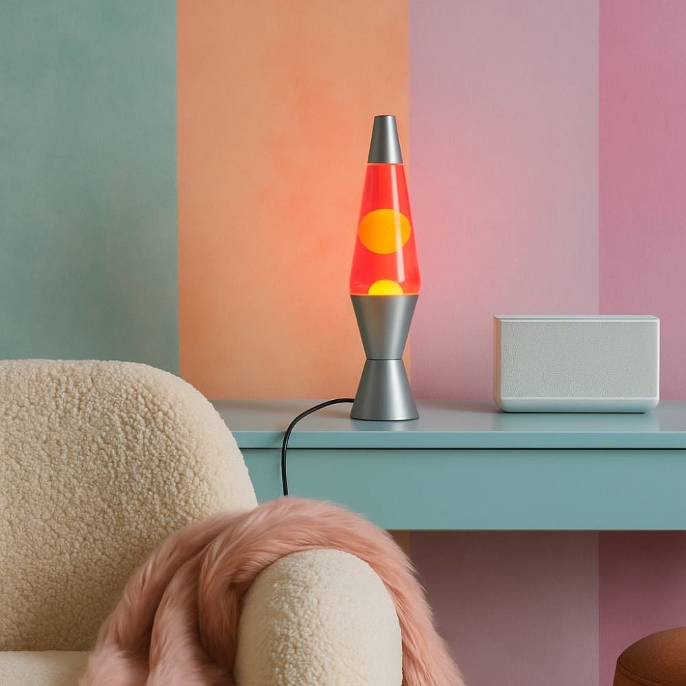 Lampe lave orange 37cm — vue 3