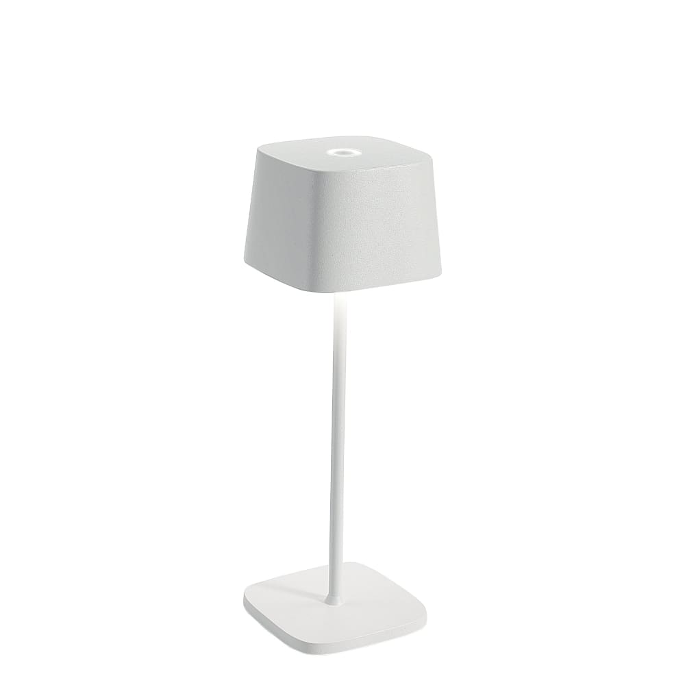 lampara de mesa led recargable y regulable ofelia pro white