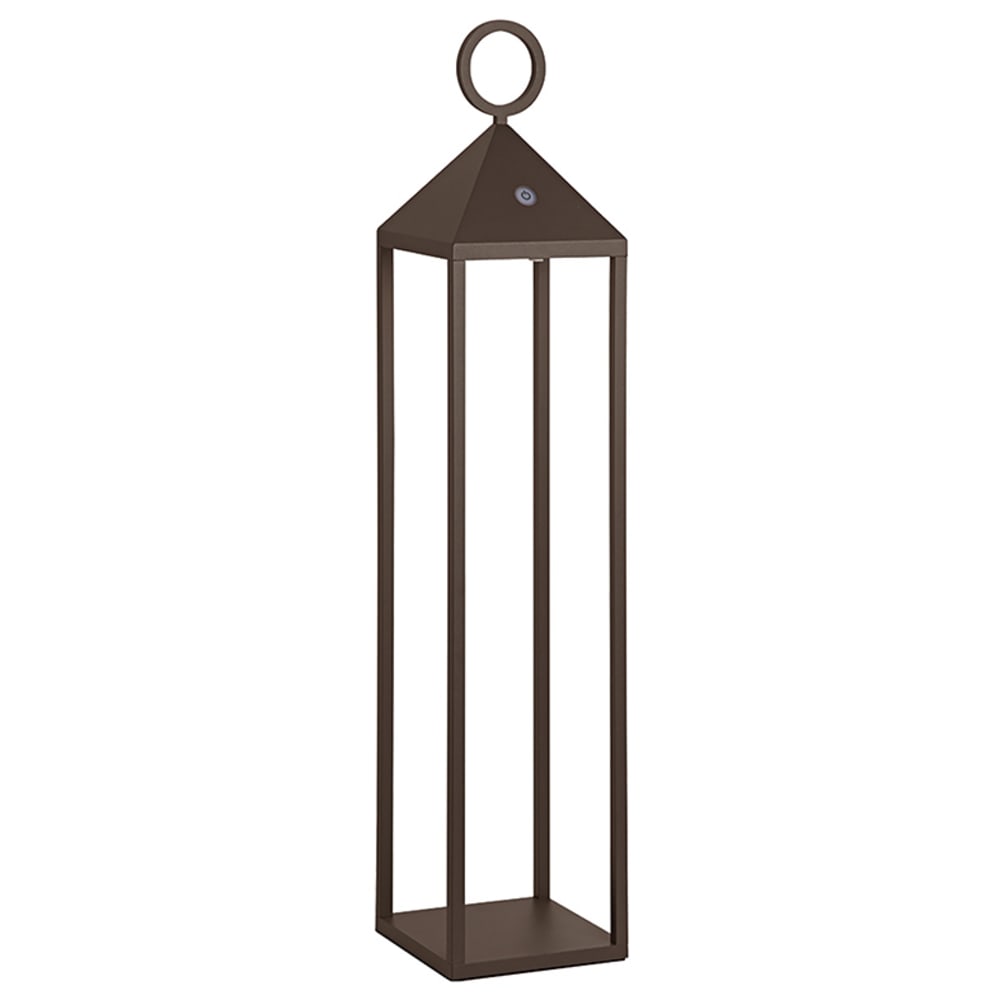 lampara de mesa de aluminio corten 22w 67cm rossini illuminazione