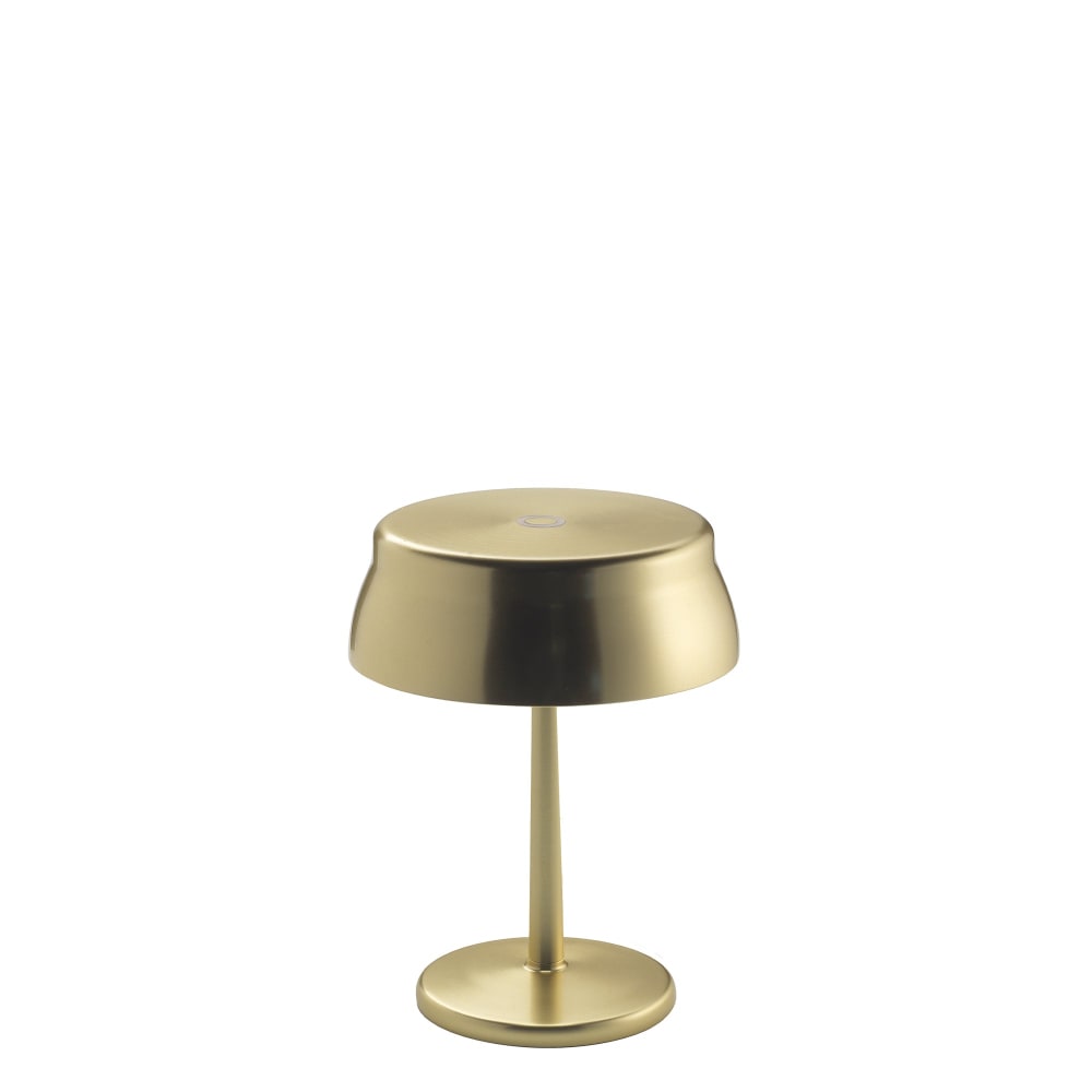 lampara de mesa led mini wi-fi dorada zafferano
