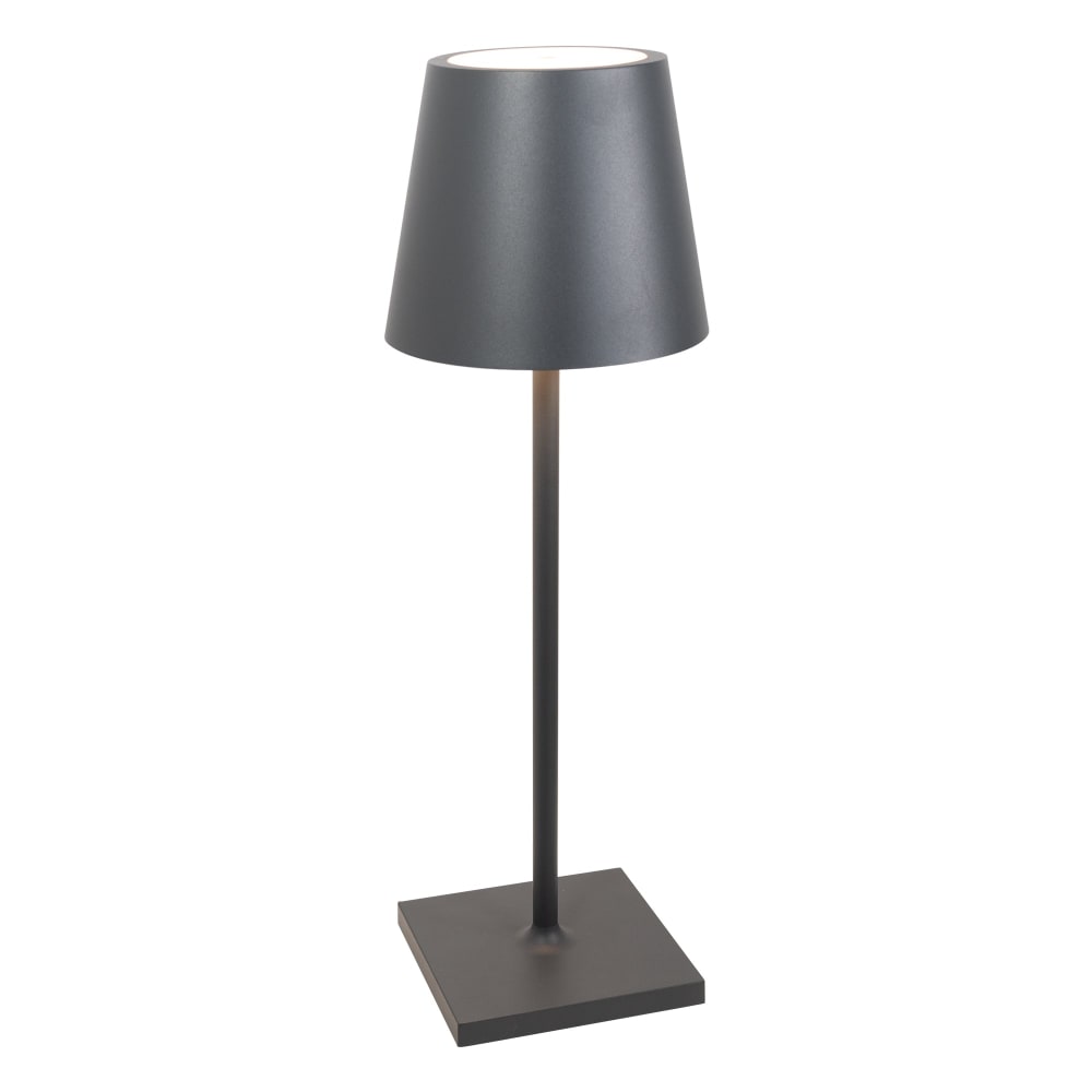 lampara de mesa zafferano led regulable gris oscuro 12h battery