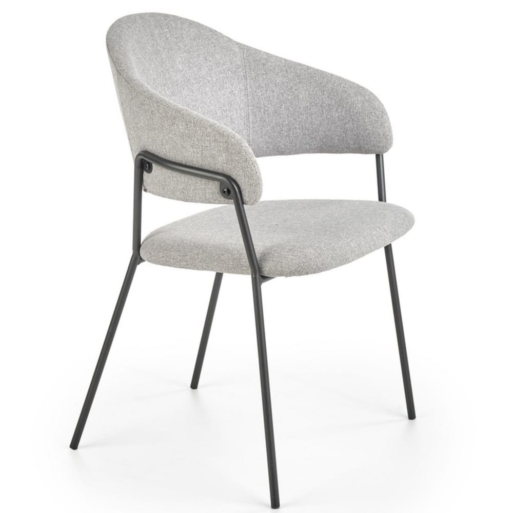 Chaise design en tissu - clair