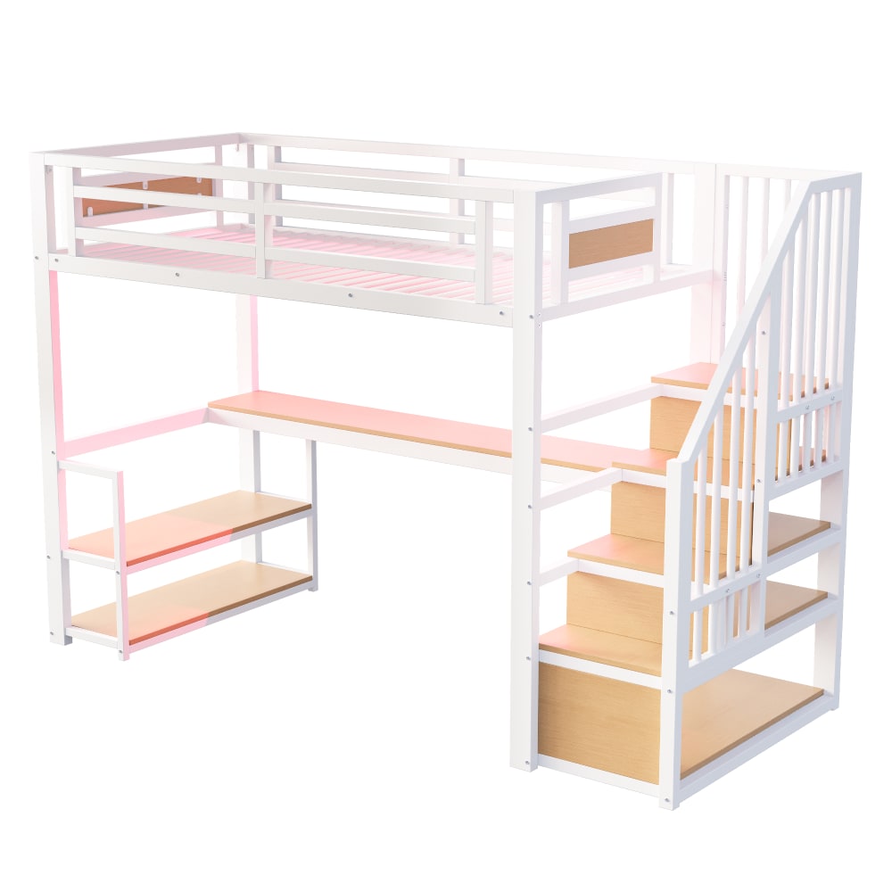 Lit mezzanine bureau