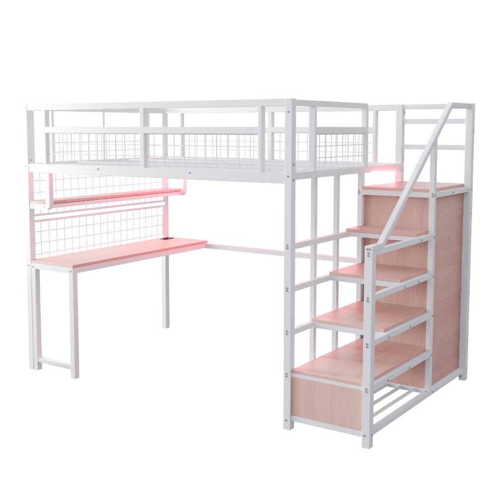 Lit mezzanine bureau