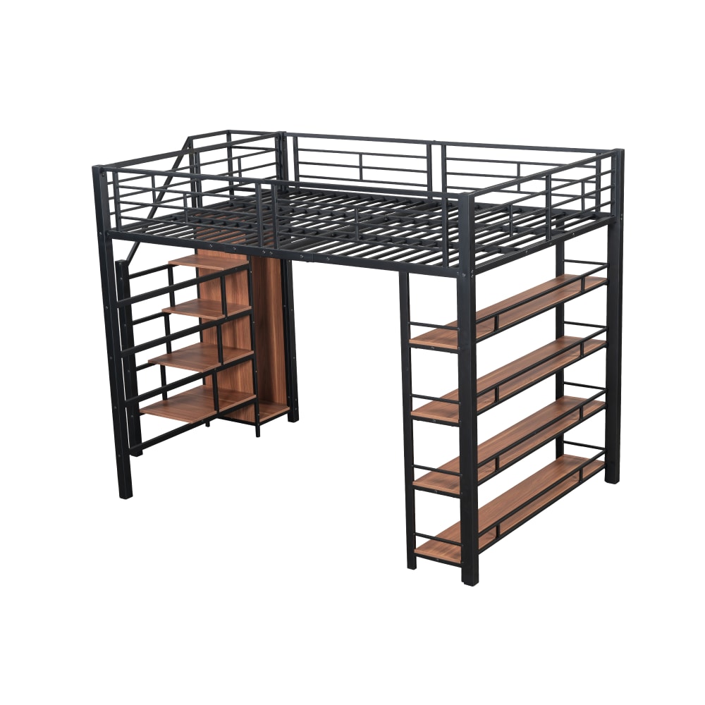 Lit mezzanine armoire