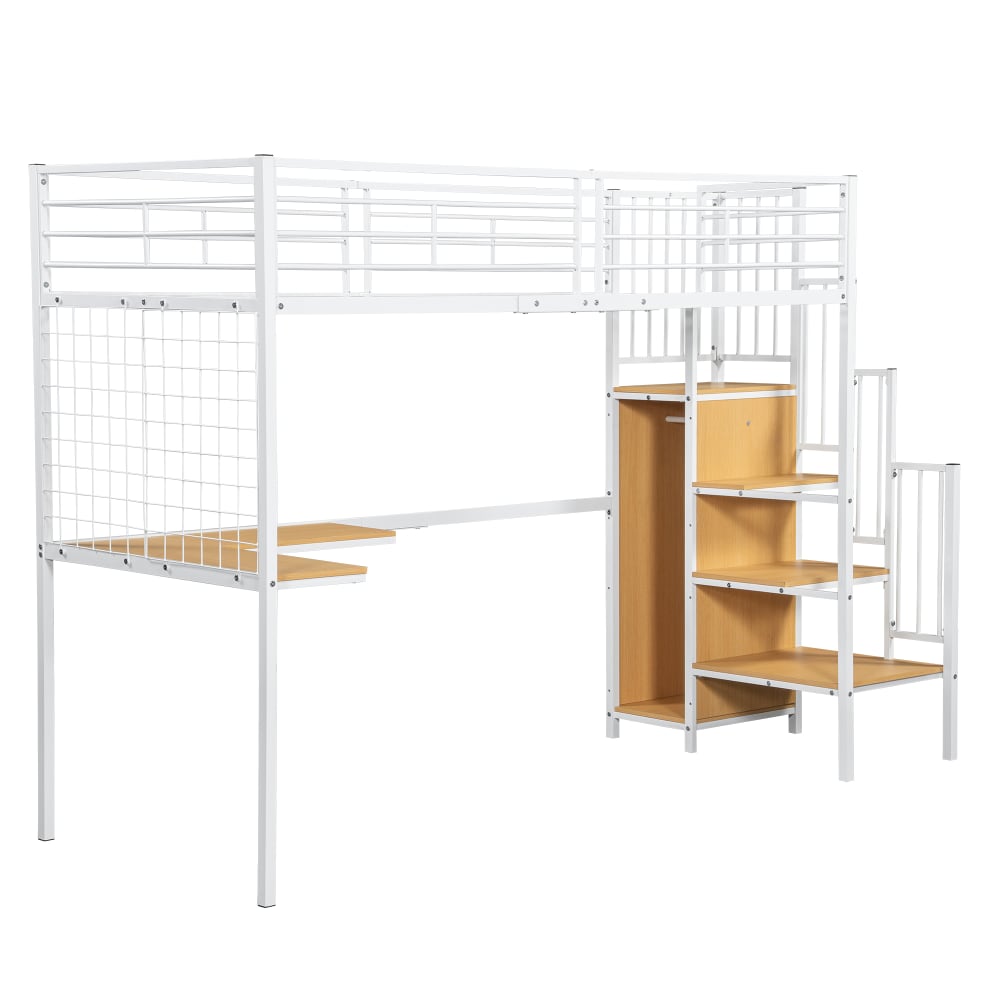 Lit mezzanine bureau - armoire