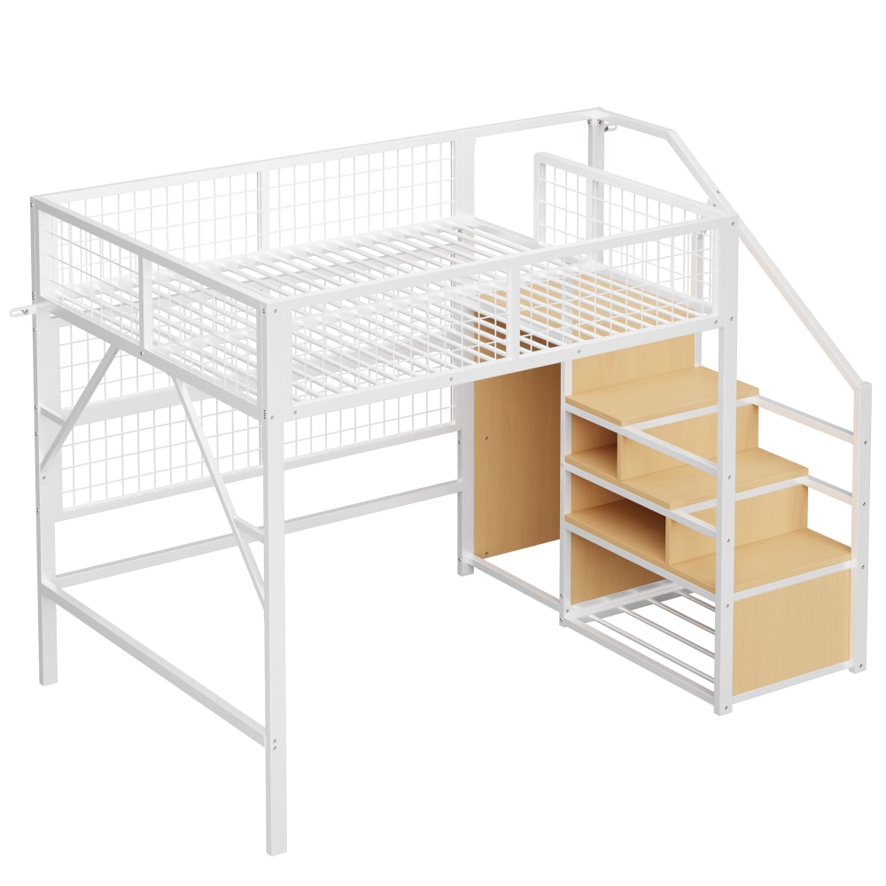 Lit mezzanine LED armoire