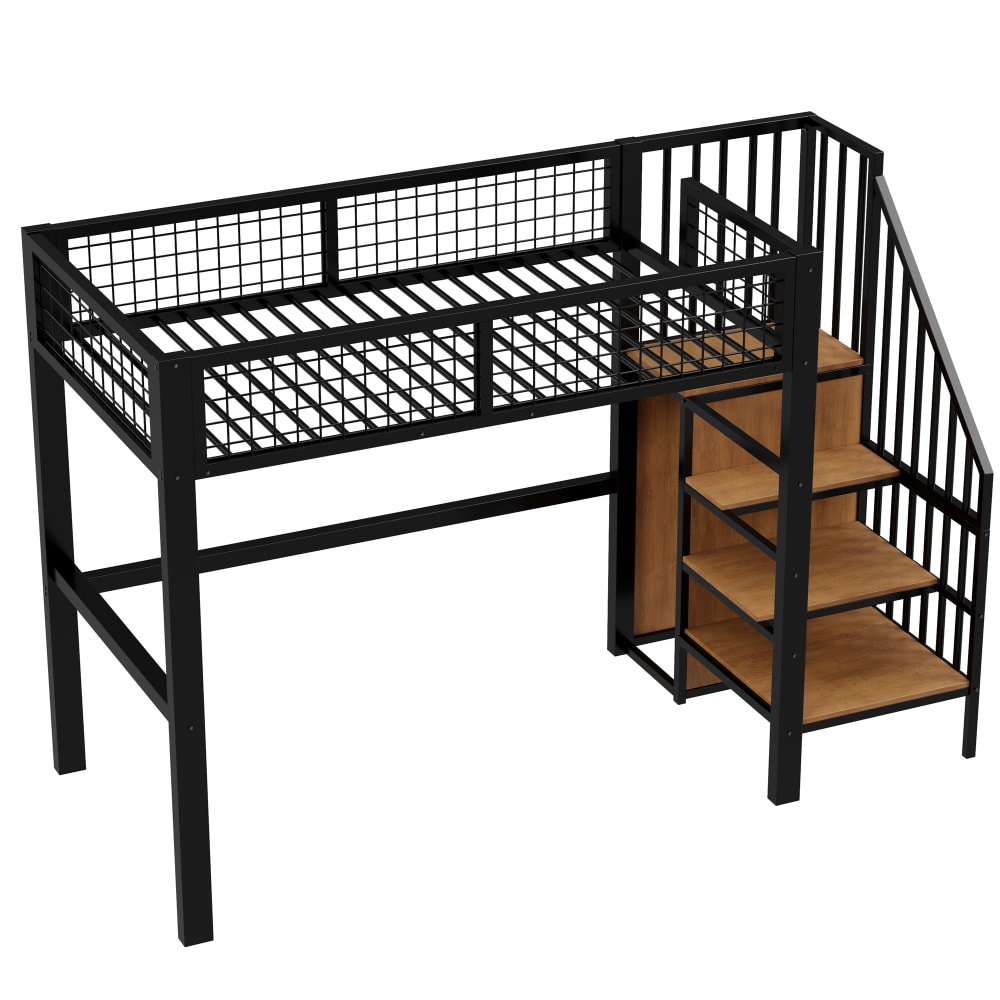 Lit mezzanine armoire - rangement