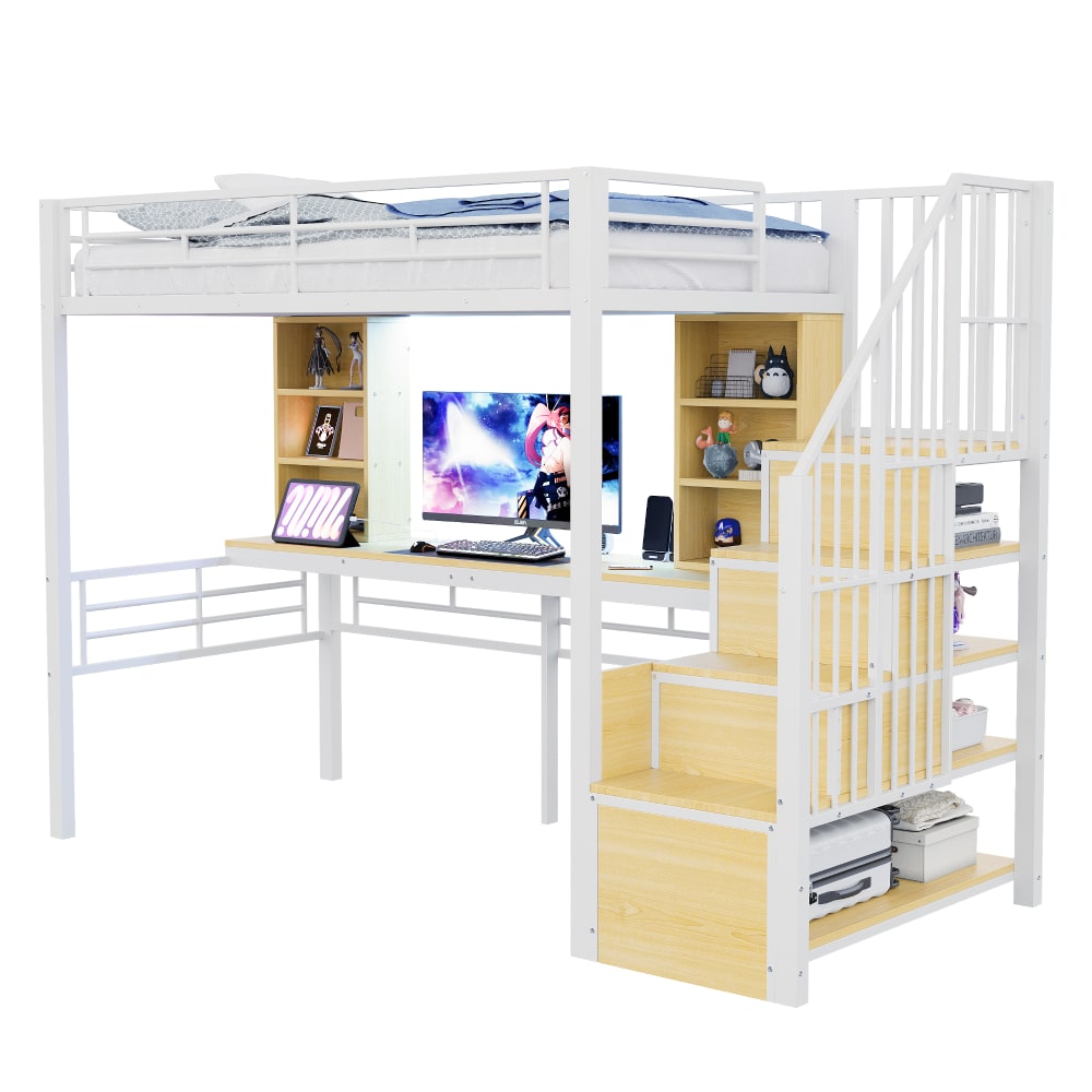 Lit mezzanine bureau - prise