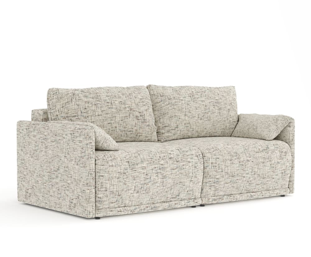 Maison de Reve Sofa 3-Sitzer mit Schlaffunktion, Webstoff Beige melange style modern Beige