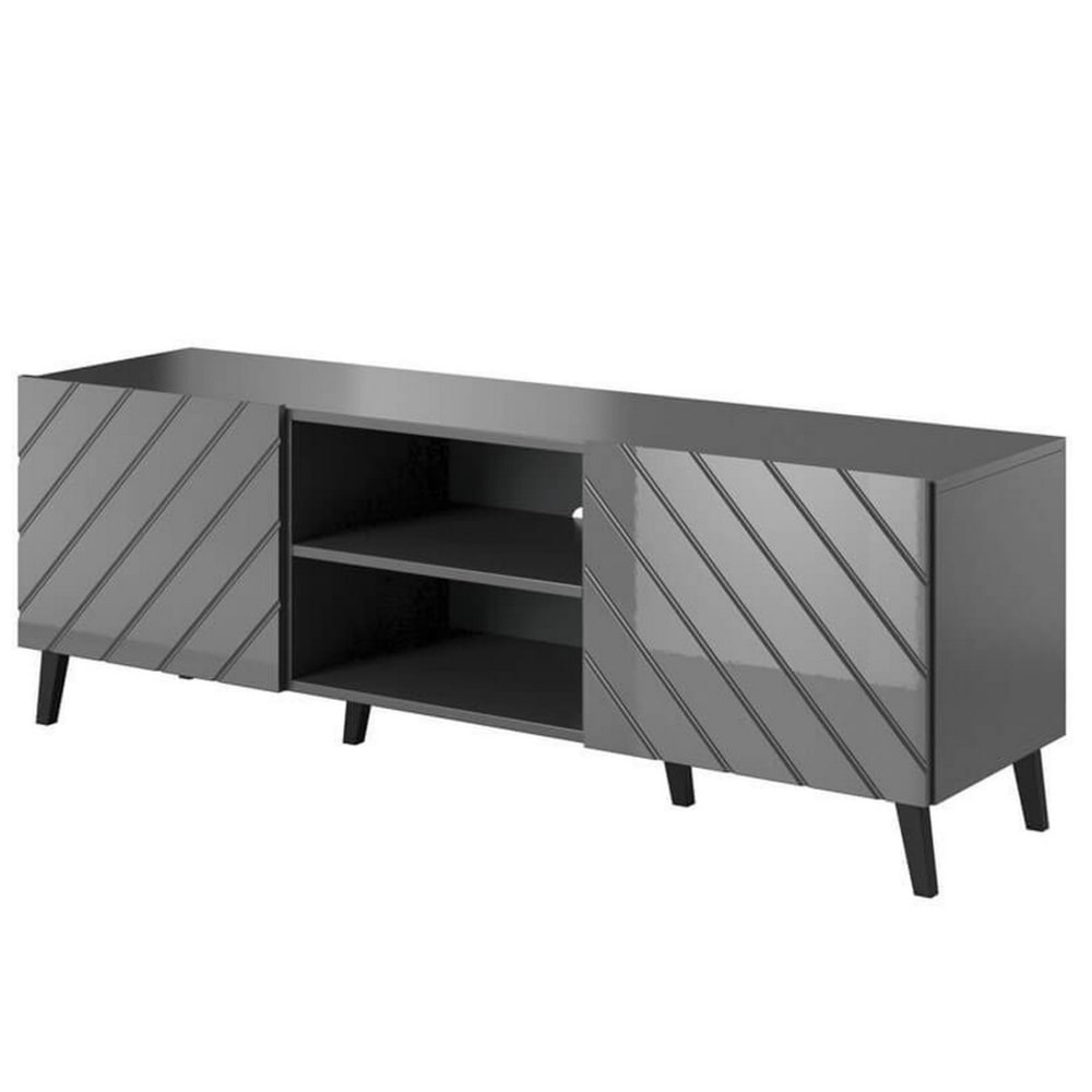 Meuble tv design gris - 150cm