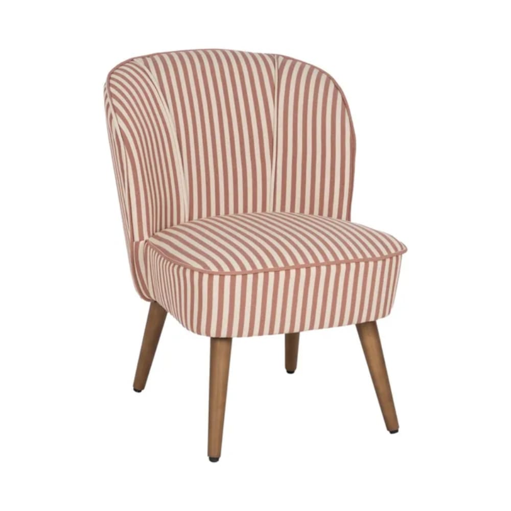 Fauteuil rayures terracotta