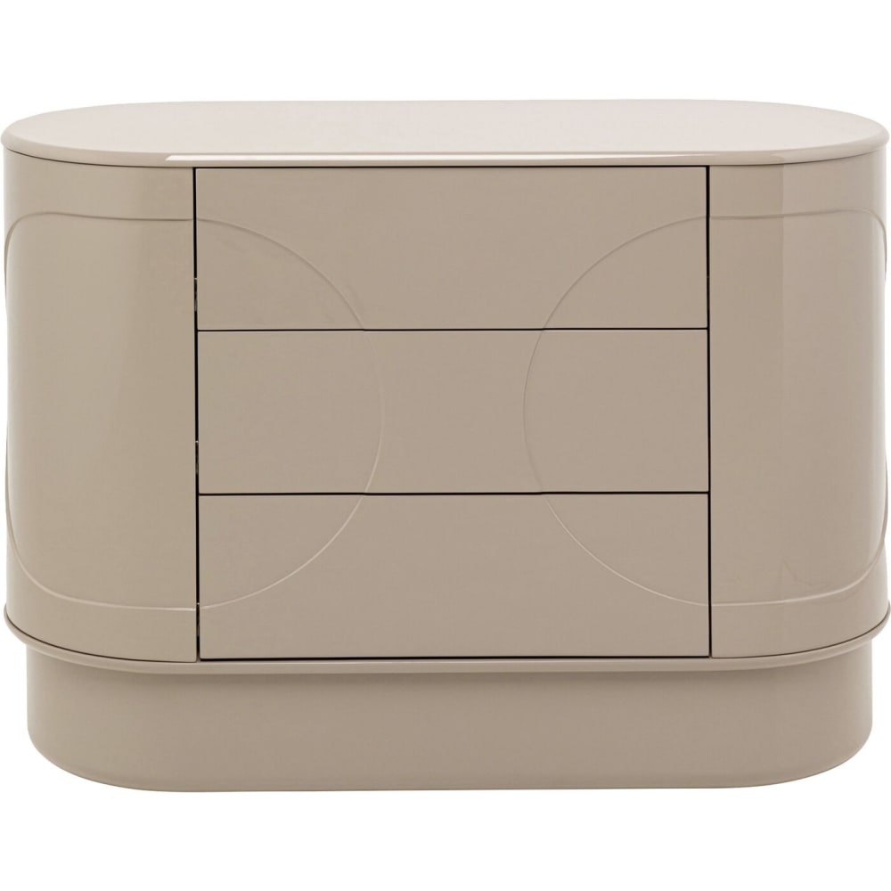 Commode ovale taupe 3