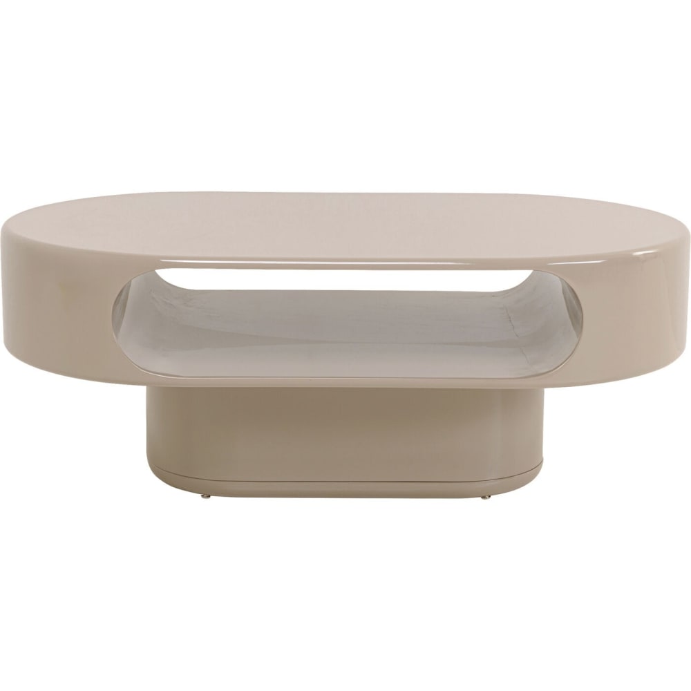 Table basse ovale taupe