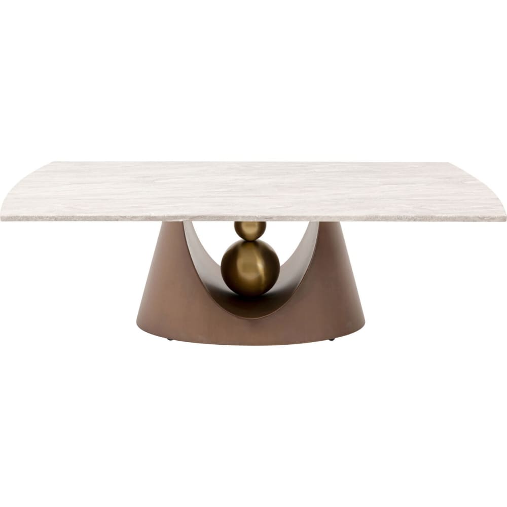 Table basse en marbre et acier Table basse en marbre et acier