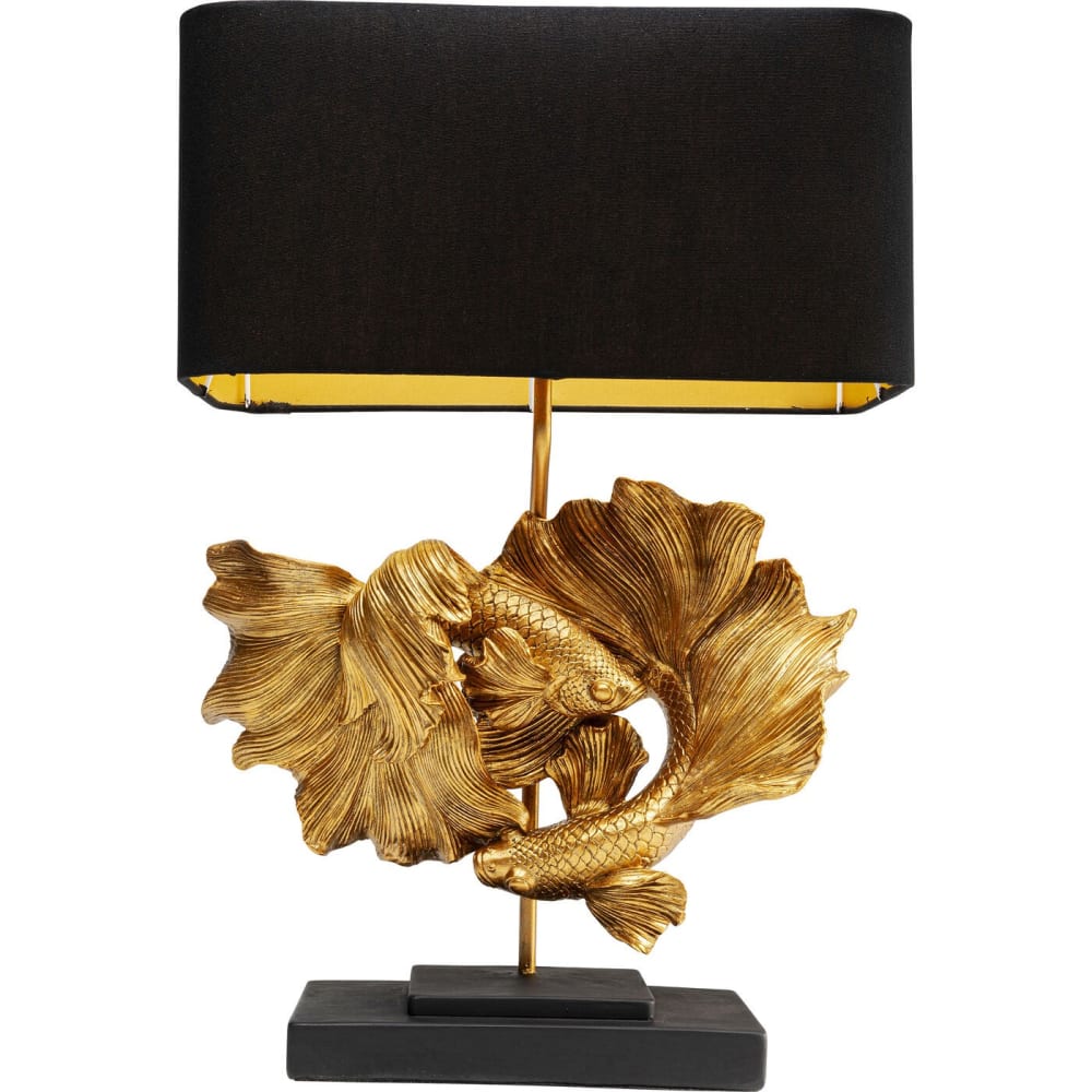 lampe poissons combattants - noir lin