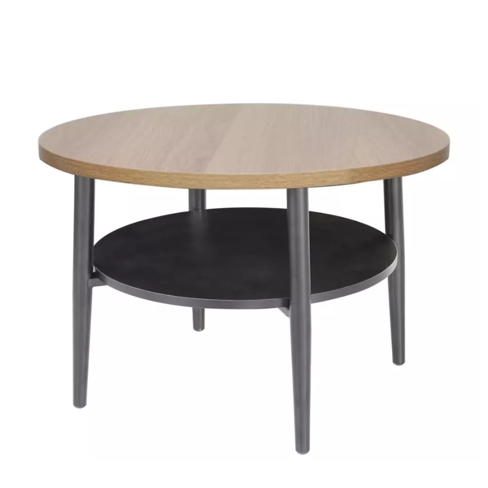 Table basse ronde chêne - plateau