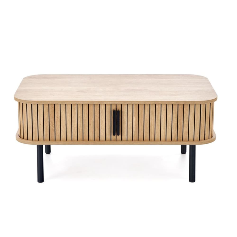 Table basse contours lamelles 90 x 50cm
