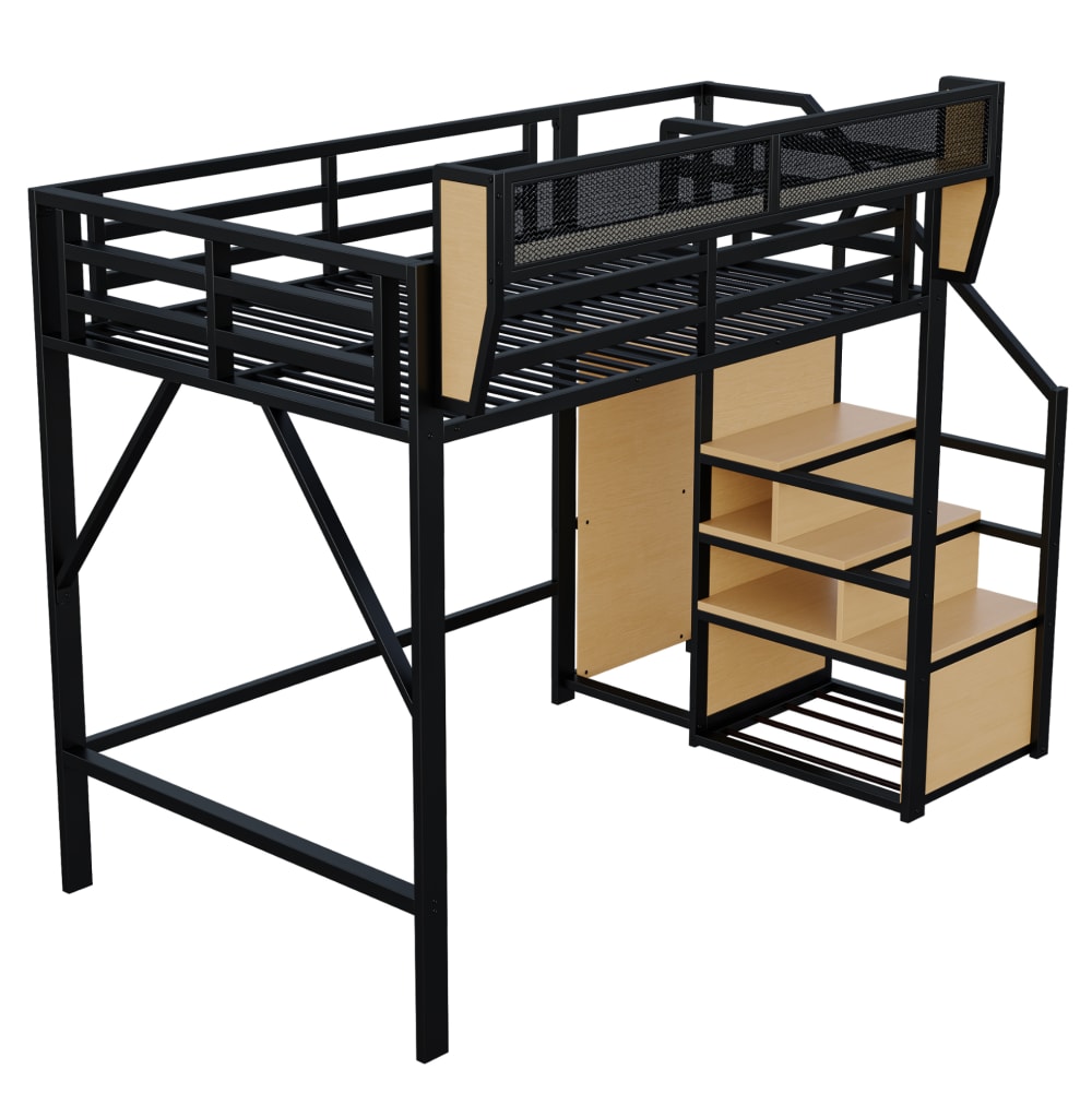 lits mezzanine en métal