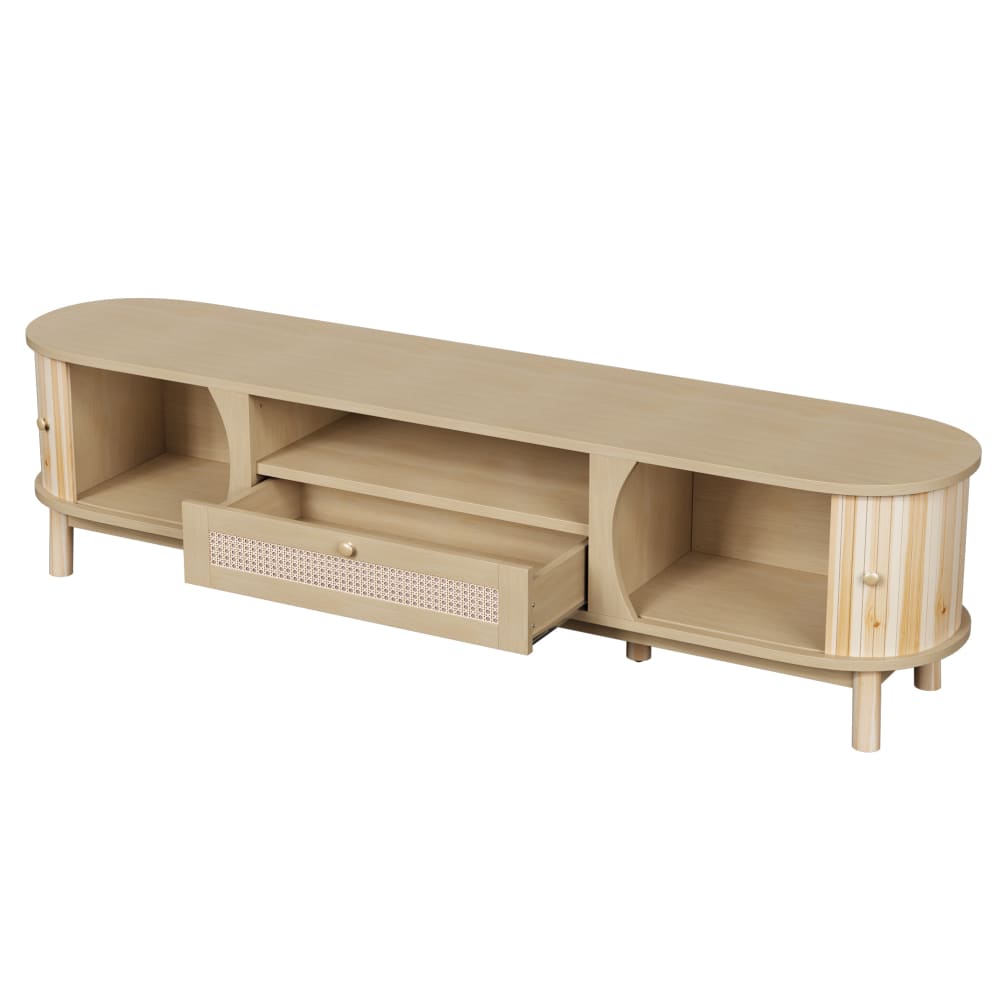 Meuble tv en mdf avec - coulissantes