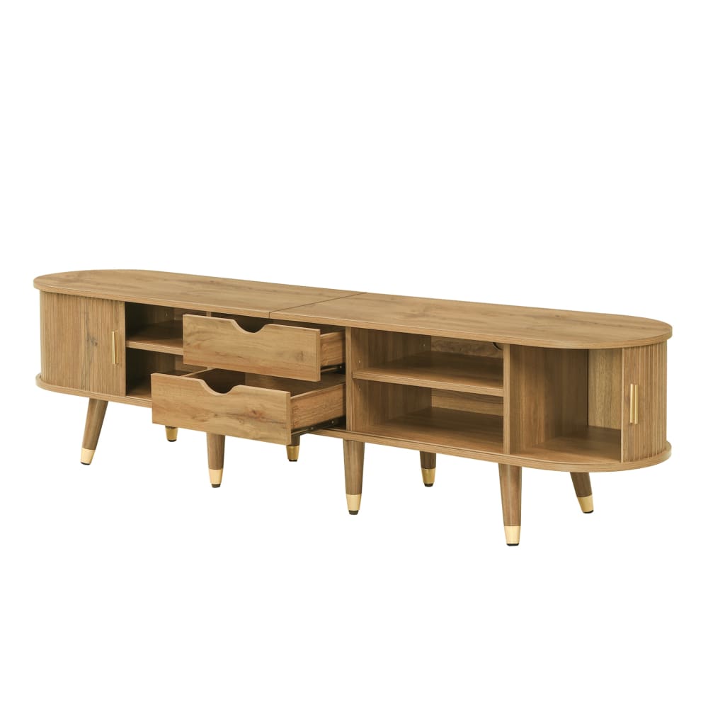 Meuble tv en mdf avec - coulissantes