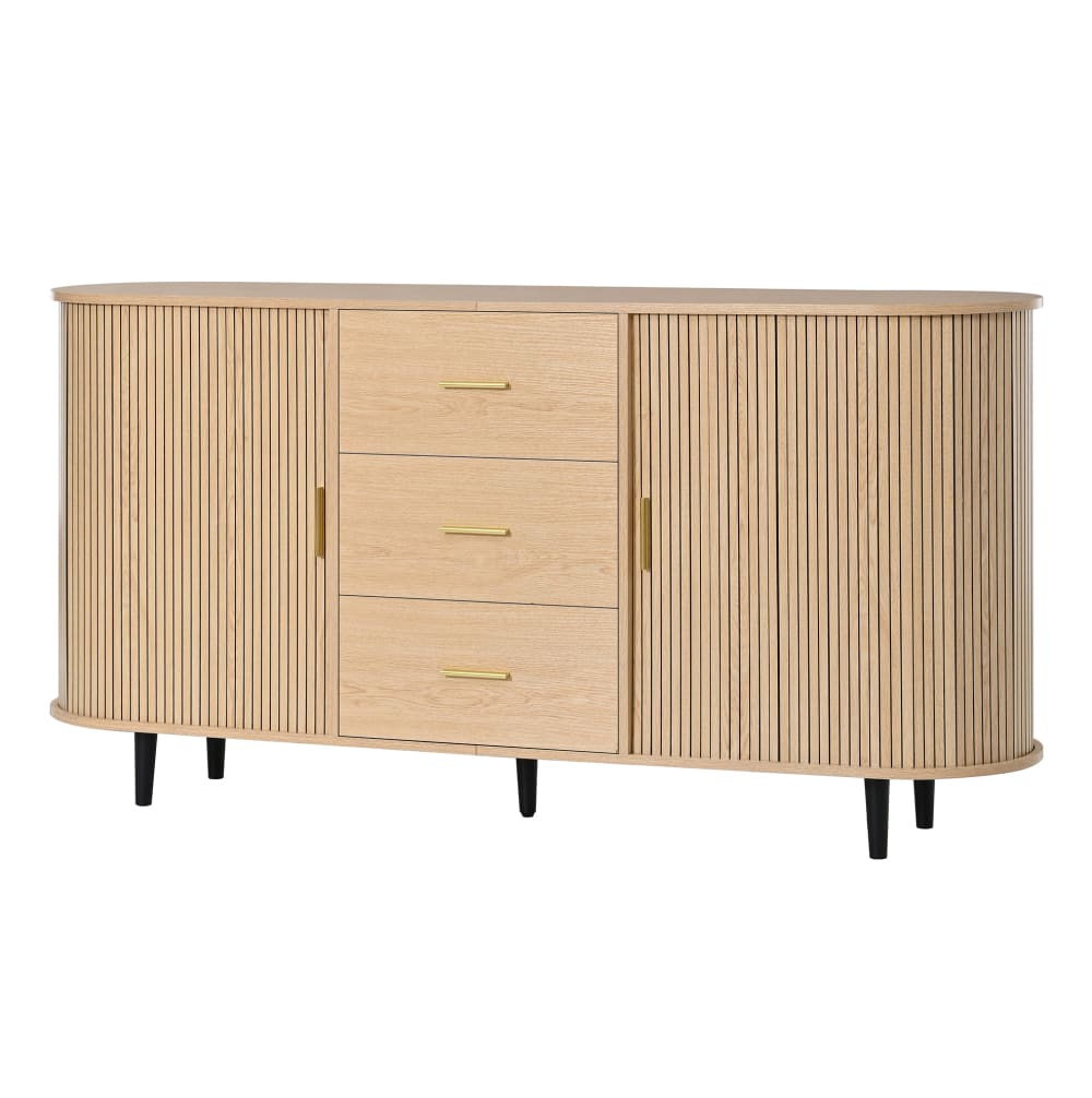 Buffet en mdf naturel - coulissantes