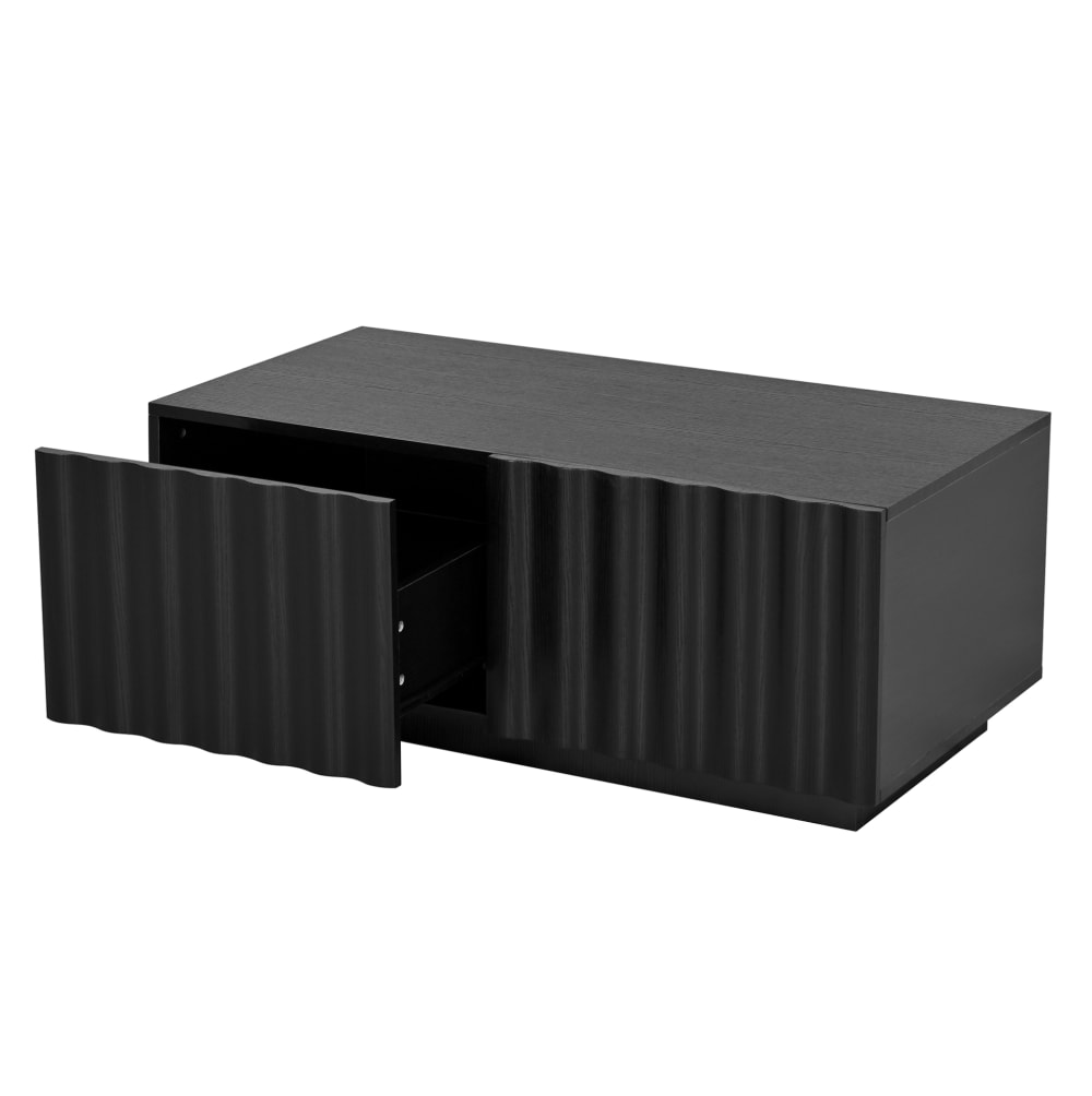 table basse en mdf et - noire
