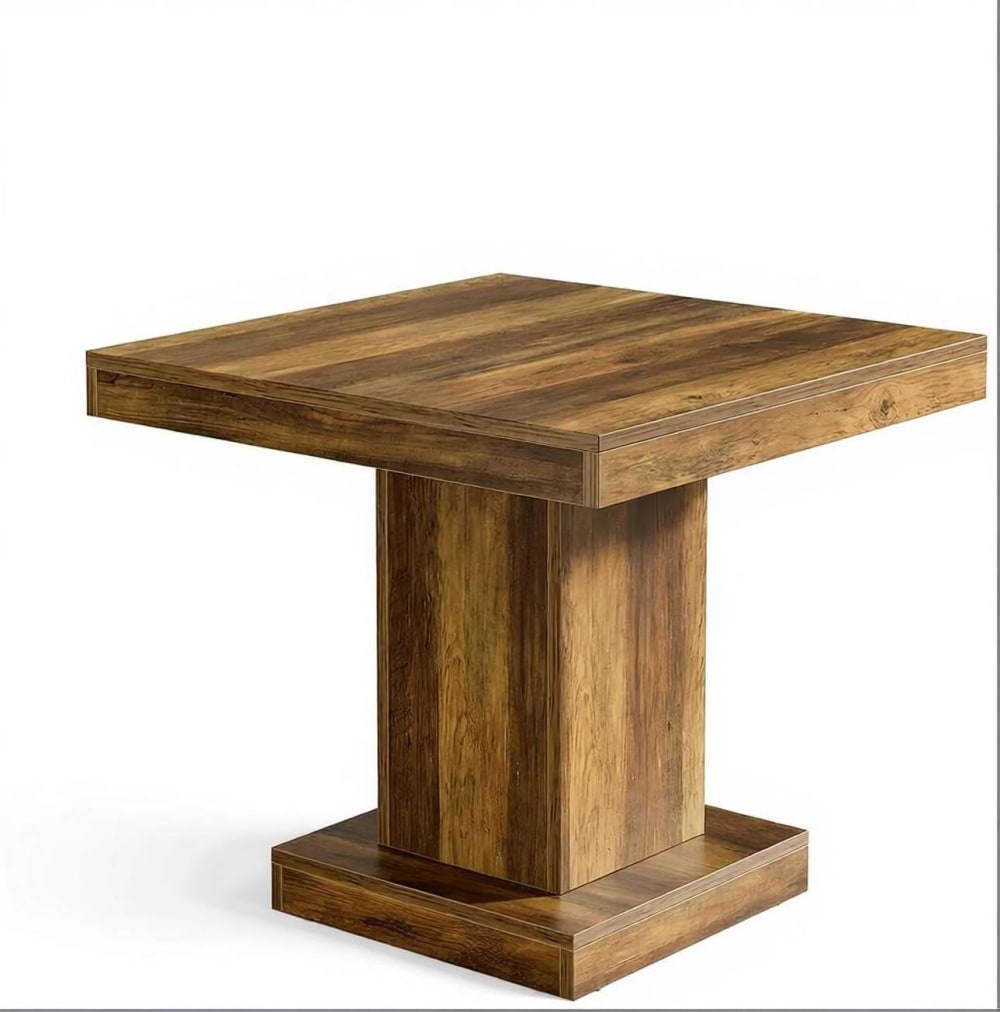 Table à manger en mdf marron 80x80x75 cm