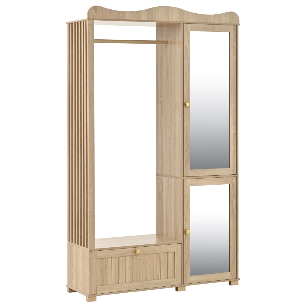 Armoire penderie en mdf - miroir
