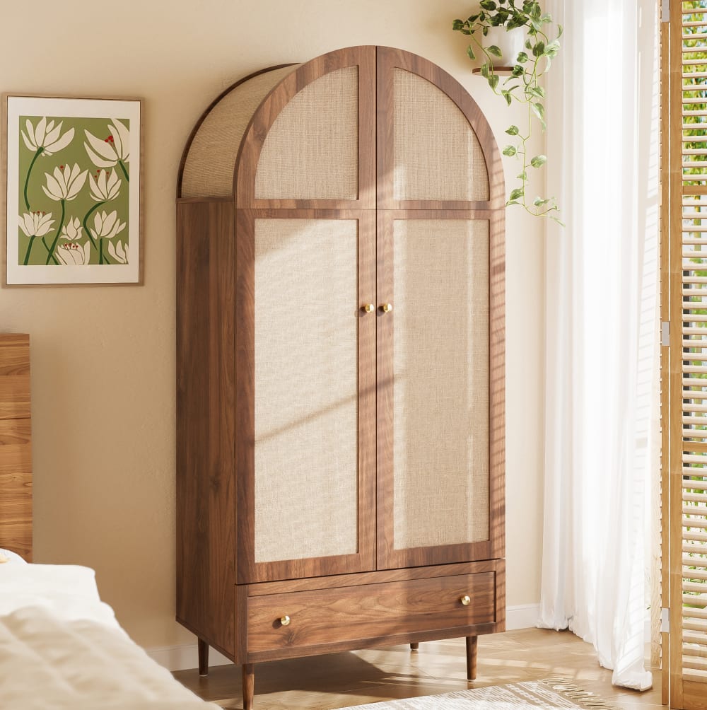 Armoire en mdf avec tiroir bois 79x50x175 cm