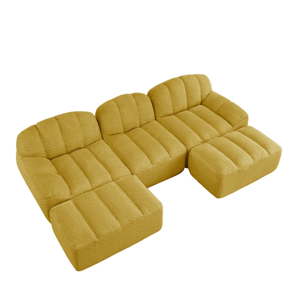 Canapé d'angle en polaire - ottoman