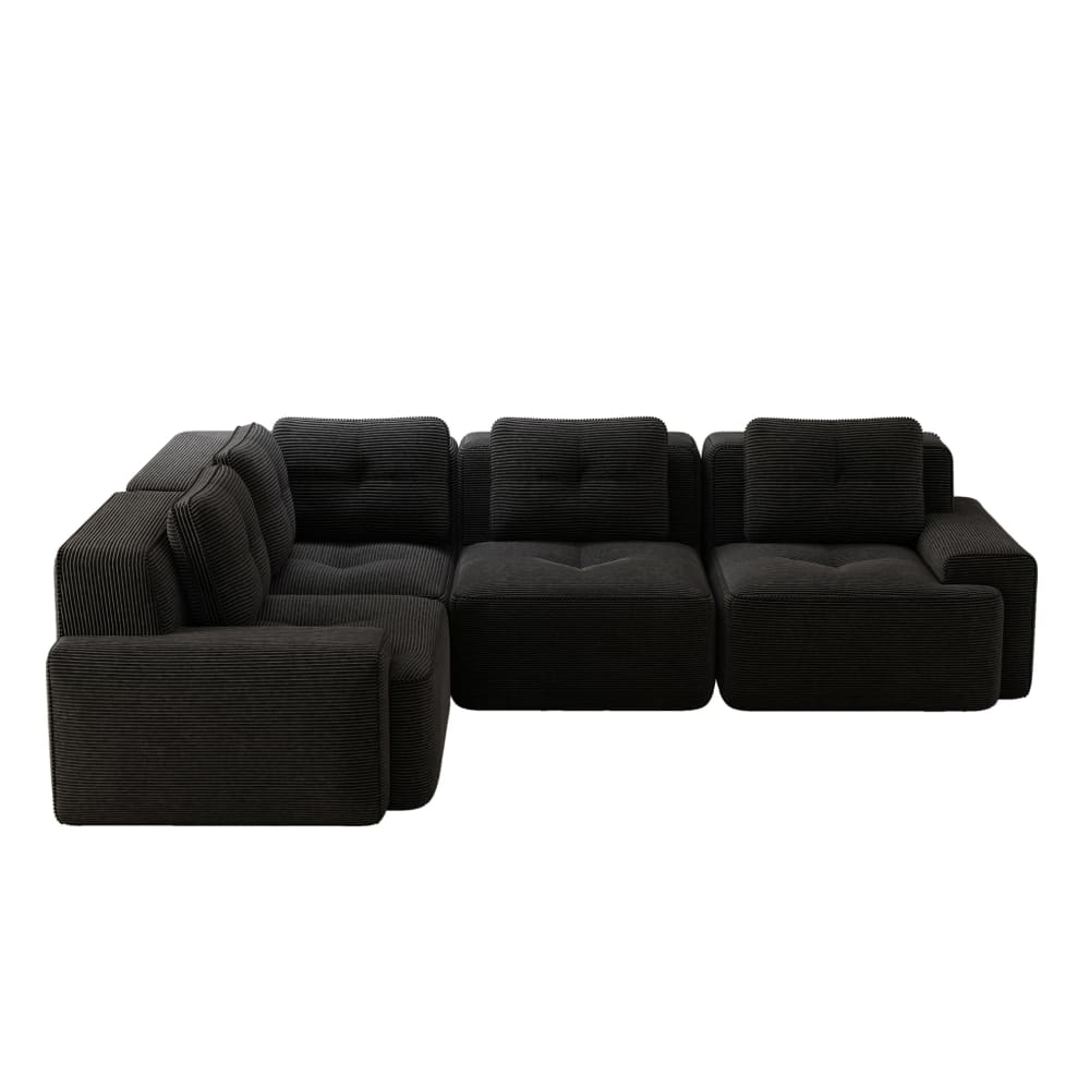 Canapé d'angle en velours - modules