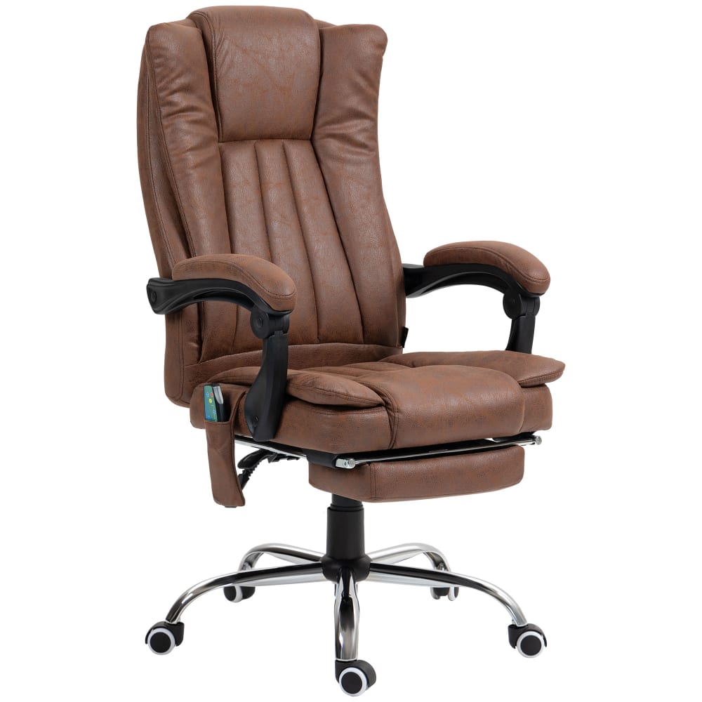 Chaise de bureau ergonomique hauteur réglable textile marron Chaise de bureau ergonomique hauteur réglable textile marron