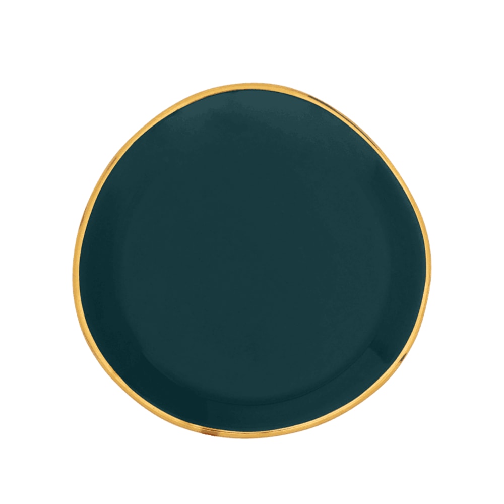 Petite assiette en porcelaine bleue ø9 * 0.9 cm