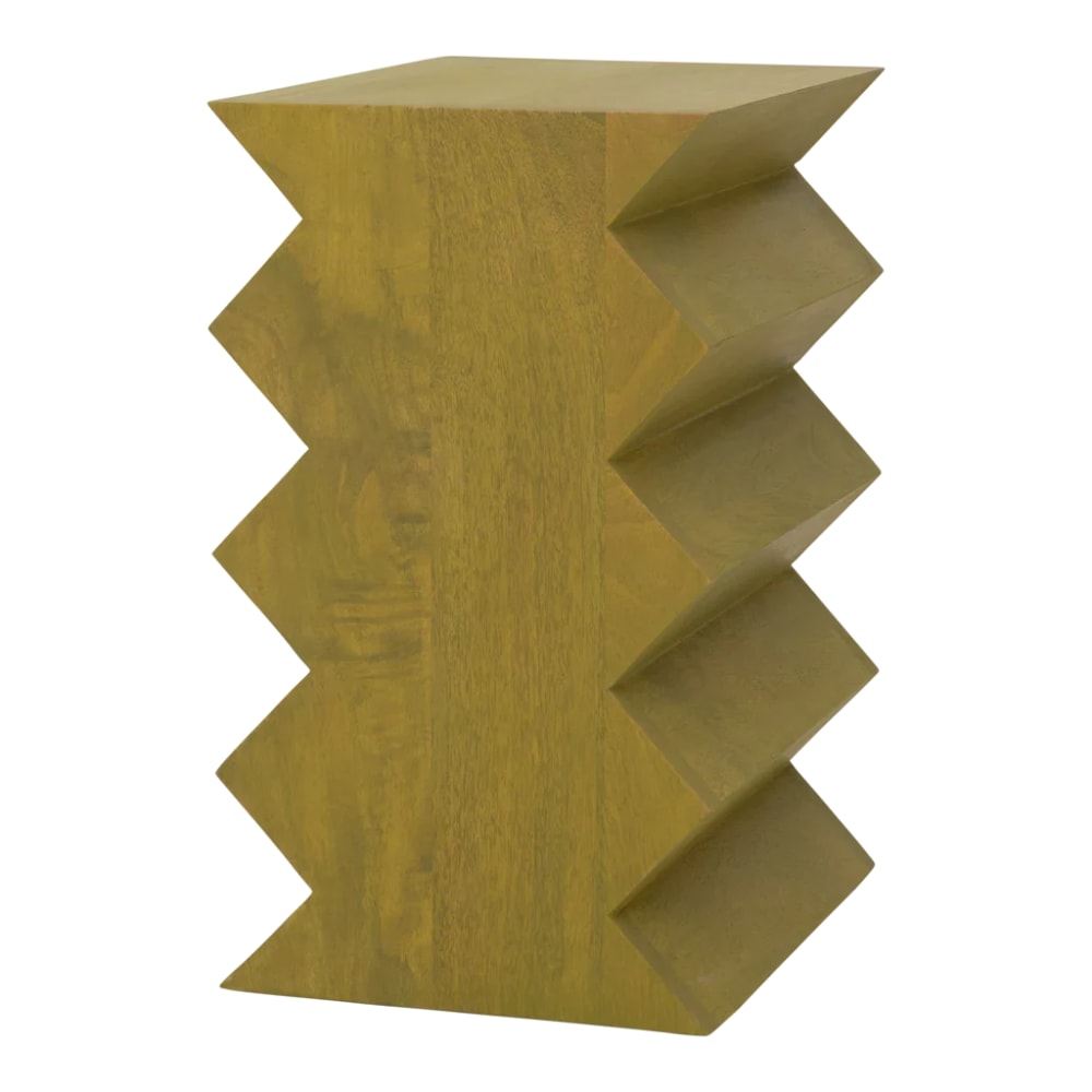 Table d'appoint en bois de manguier verte 23 * 30 * 40 cm