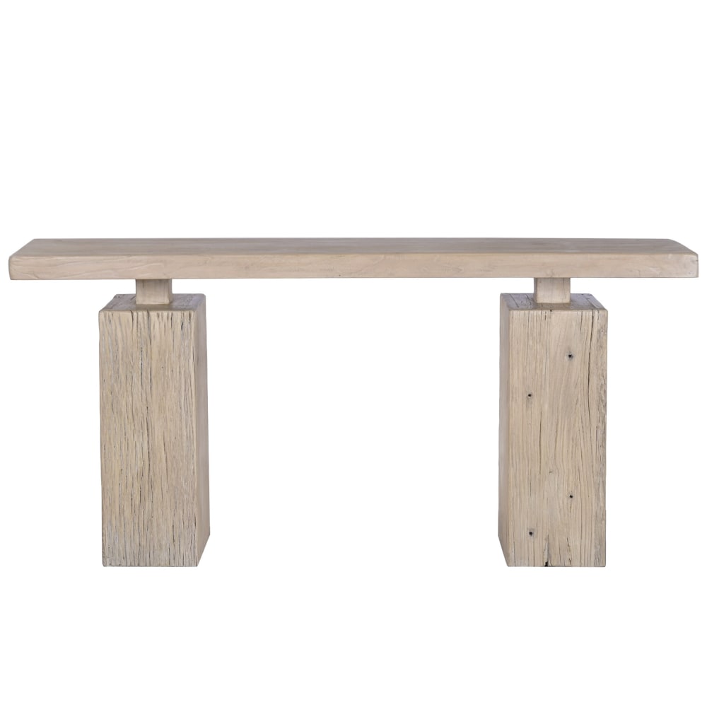 Console en orme massif marron 183x38x85 cm