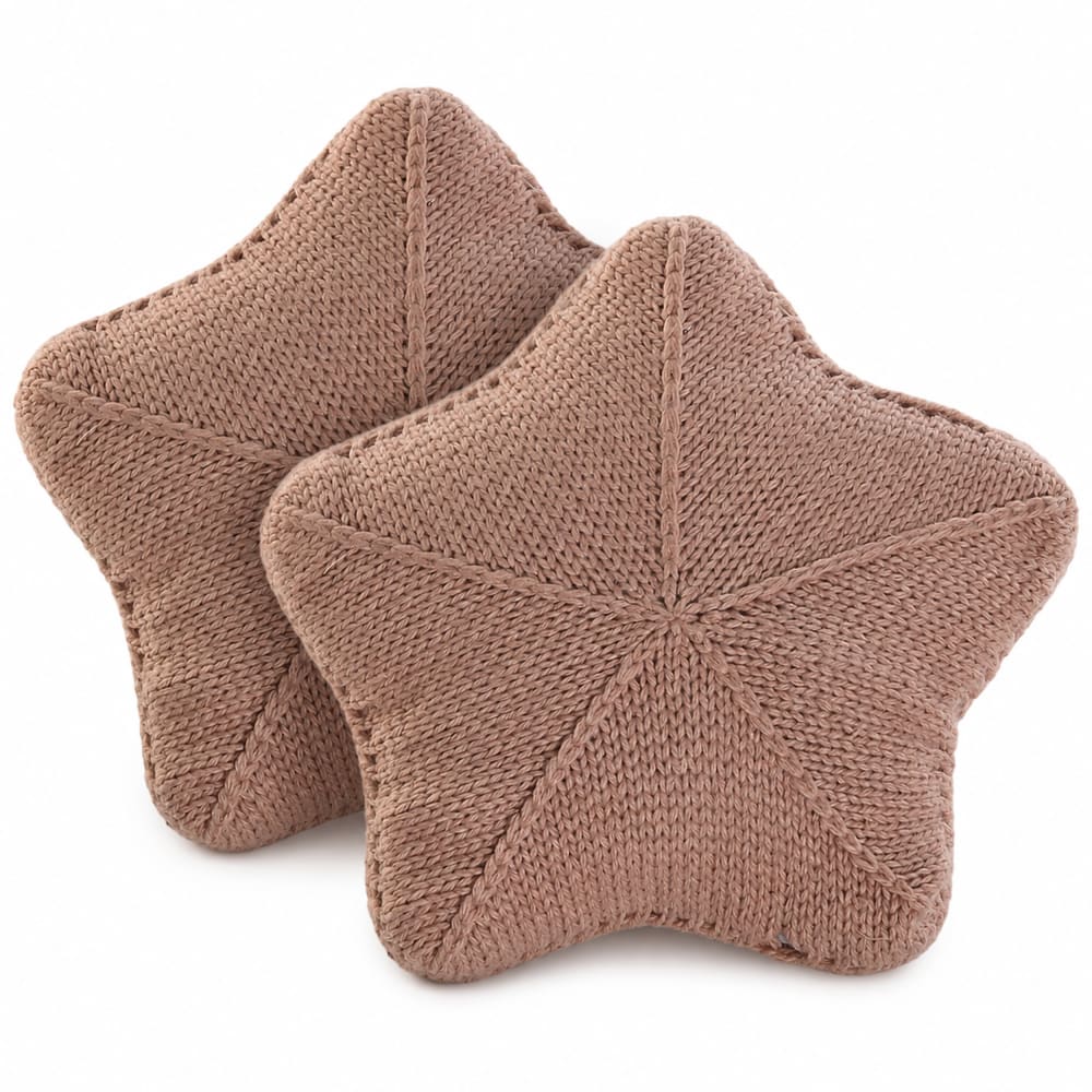 Lot 2 coussins en polyester rose 40x8x40 cm