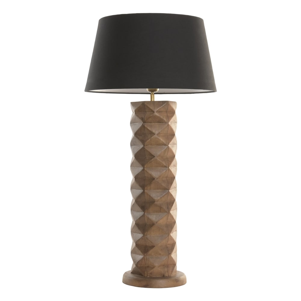 Lampe en bois marron 42x42x84 cm — vue 3