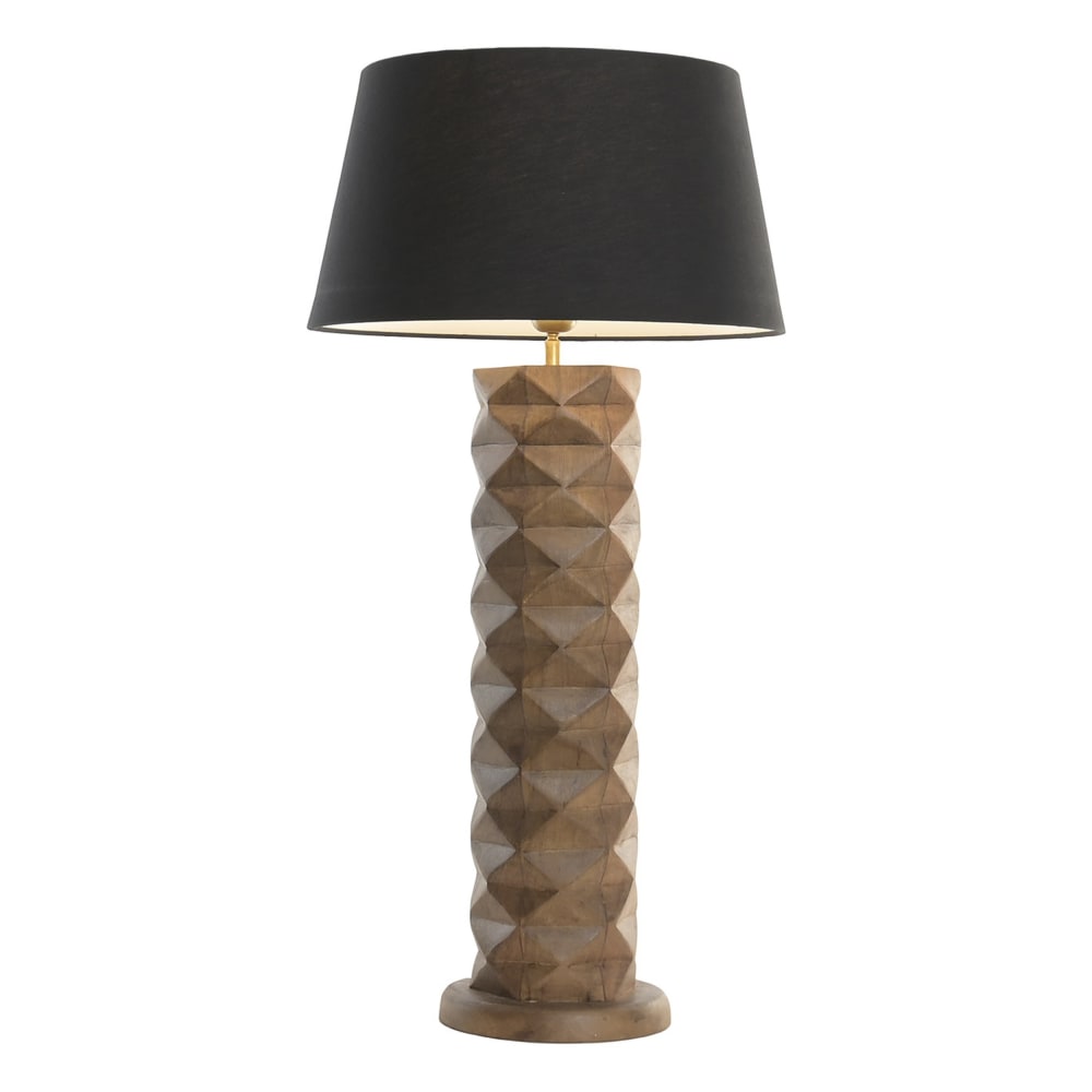 Lampe en bois marron 42x42x84 cm — vue 4