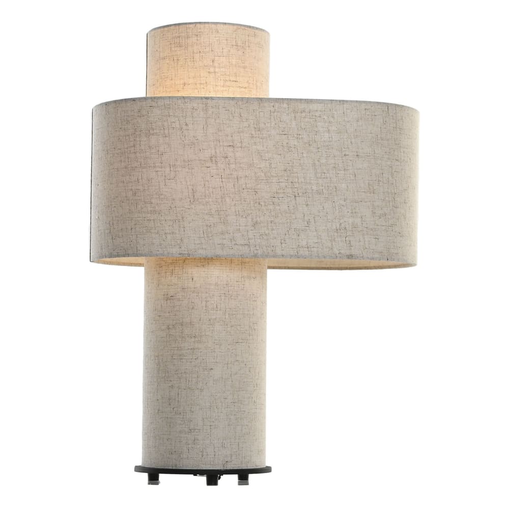 Lampe en coton beige 40x23x60 cm — vue 4