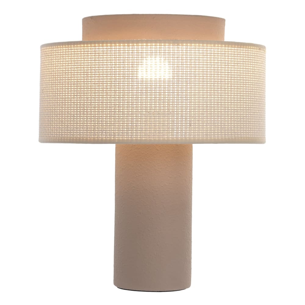 Lot 2 lampes en céramique beige 30x30x36 cm — vue 4