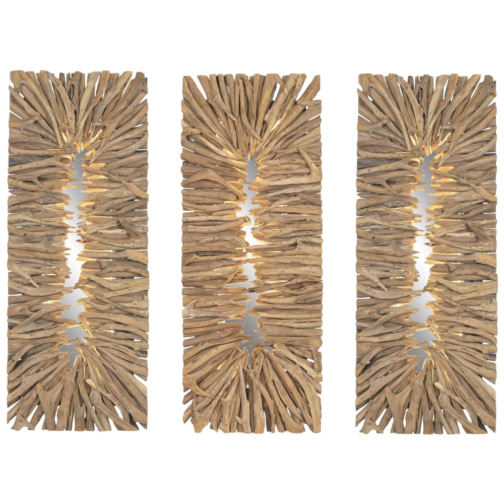 Applique murale fait main en teck marron 50x10x130 cm — vue 4