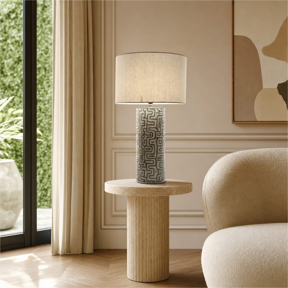 Lampe en céramique multicolore 42x42x73 cm