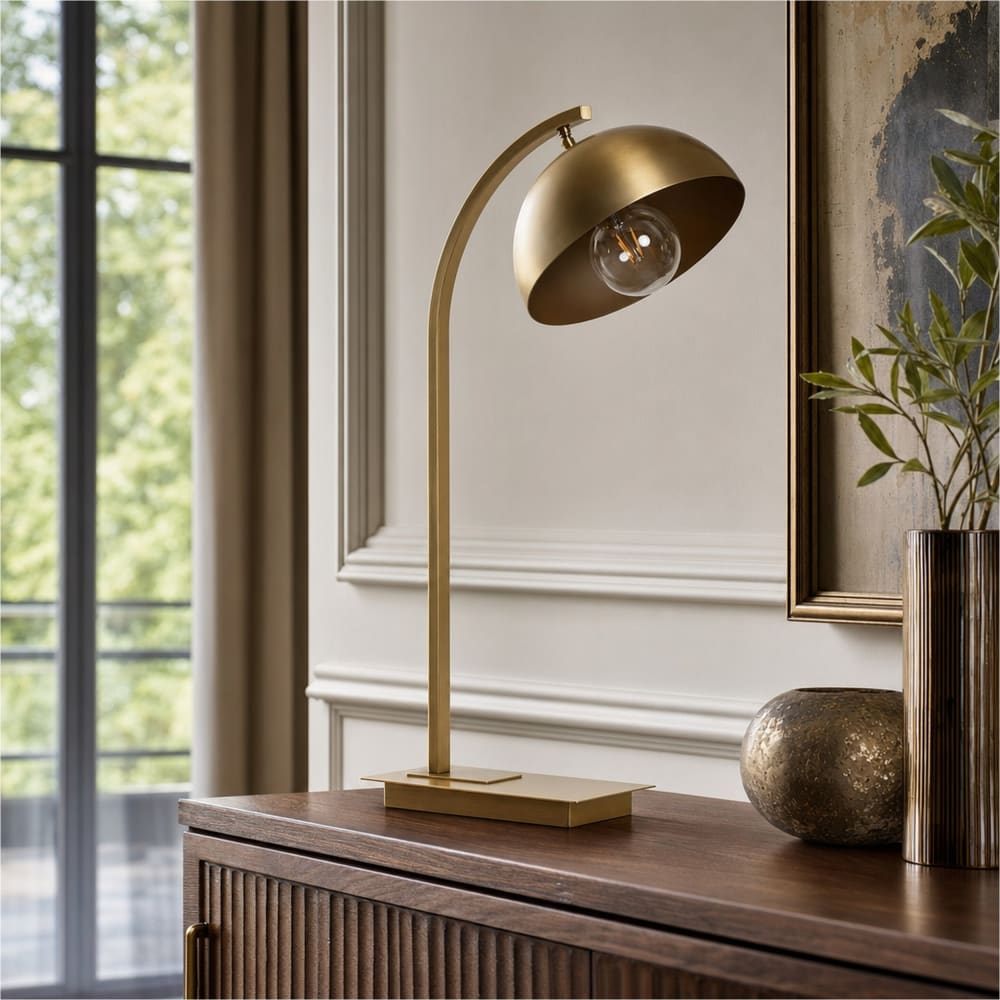 Lampe en acier doré 25x36x58 cm