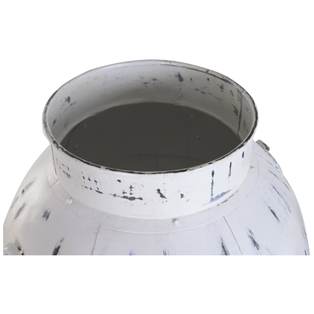 Amphore en acier blanc 57x57x139 cm — vue 4