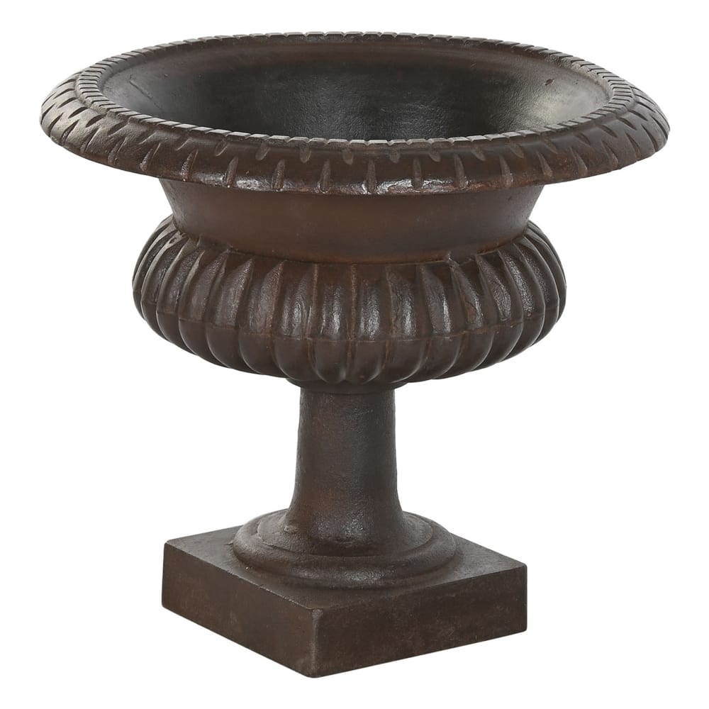 Vase en fonte marron 45x45x40 cm — vue 3