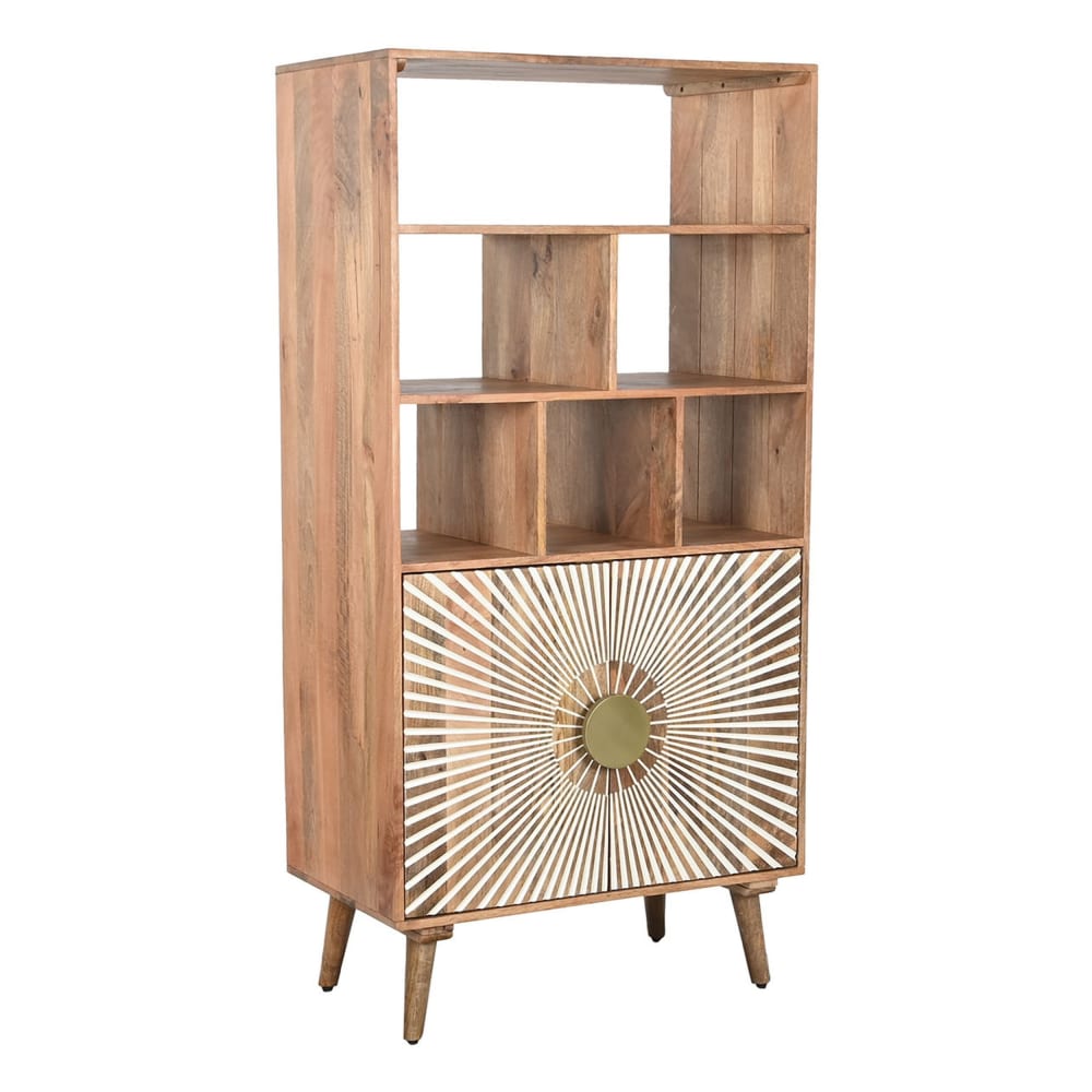 Étagère en manguier marron 80x45x160 cm