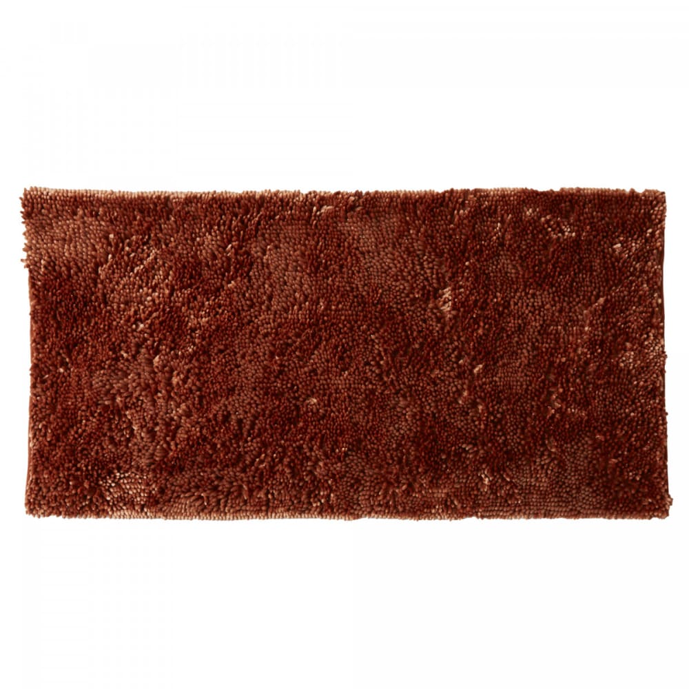 Tapis de bain chenille fil argenté antidérapant moelleux 60x120cm